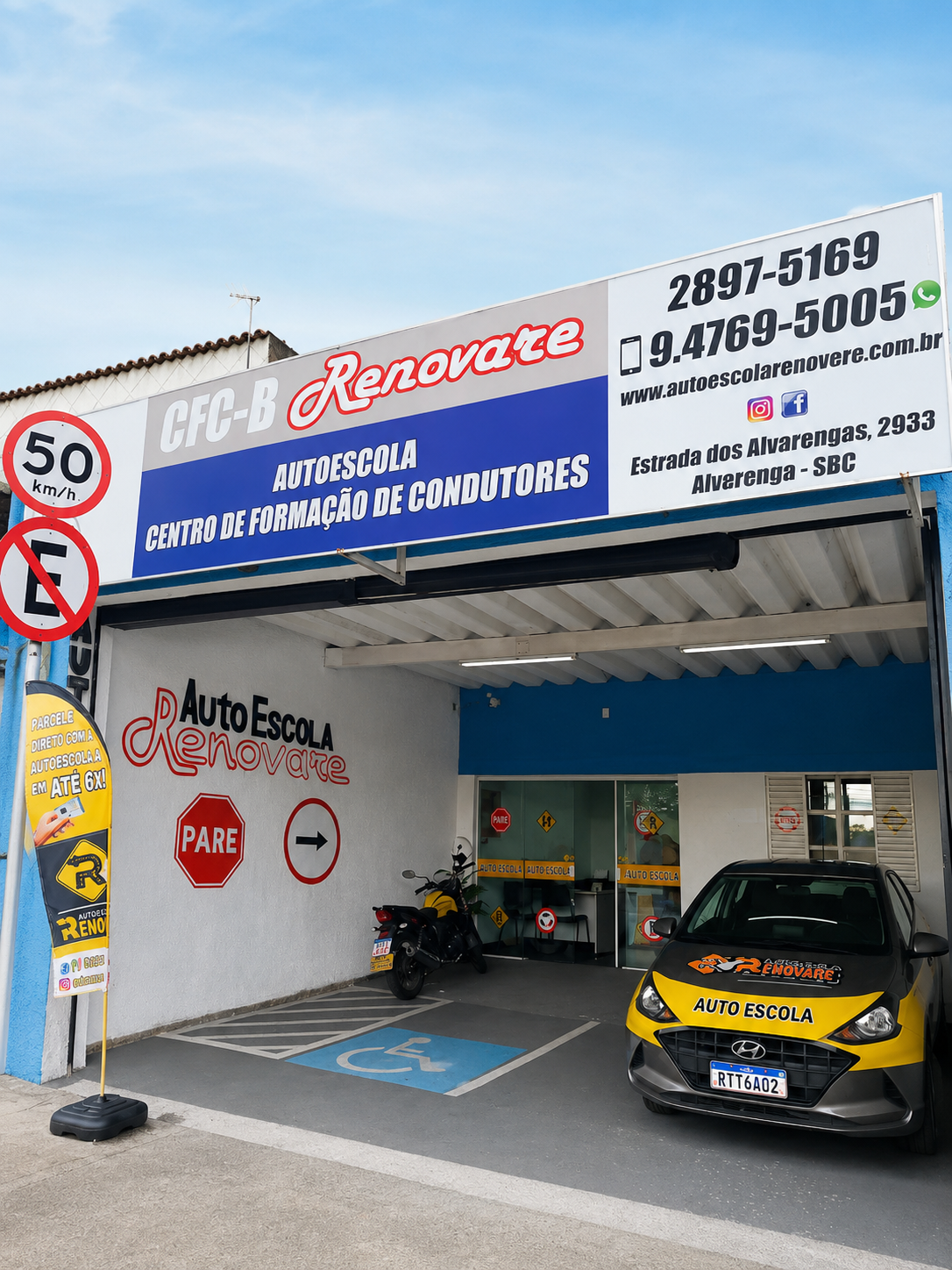 Fachada da Auto Escola Renovare